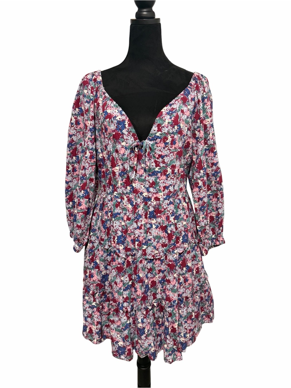 Madewell Amalia Floral Tiered Mini Dress - Picture 2 of 11